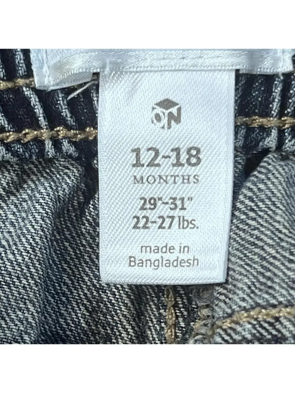 Old Navy Jeans, Unisex Size 12-18 Months, Blue, Denim, Embroidered Turkey, Fall